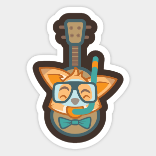 Foxy Ukulele Sticker